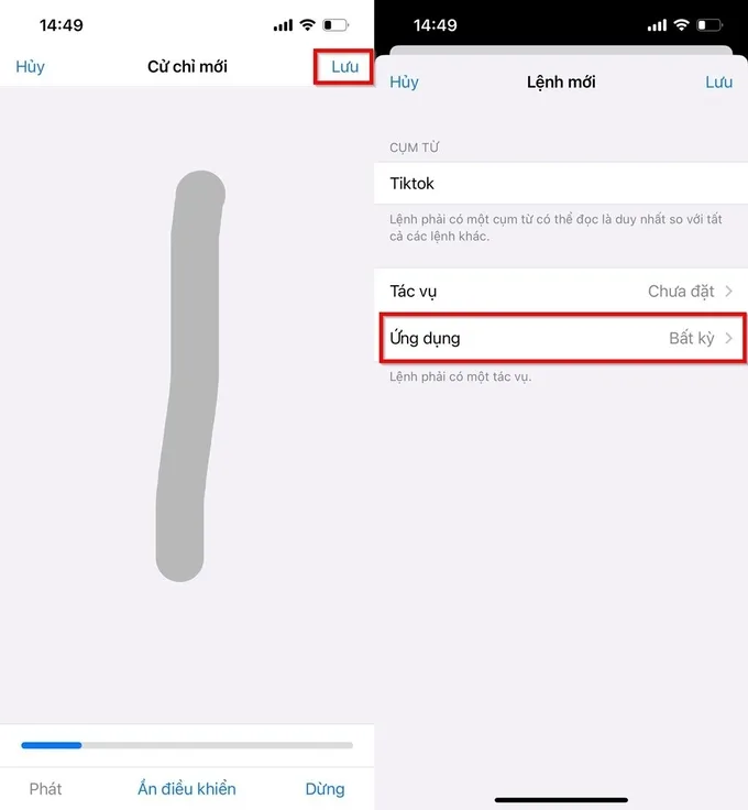 Thao tác vuốt tương tự như lướt TikTok và nhấn Lưu