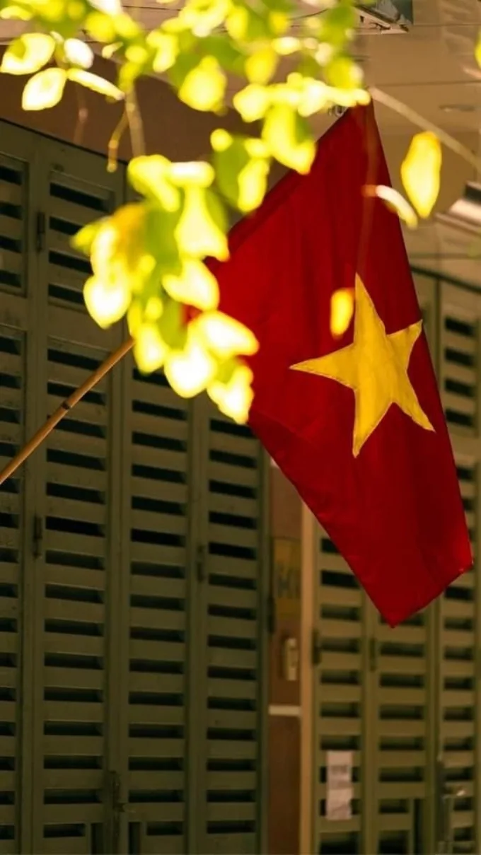 Hình nền là cờ Việt Nam chất lượng cao