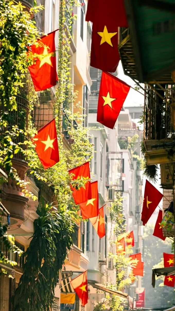 Hình nền là cờ Việt Nam chất lượng cao