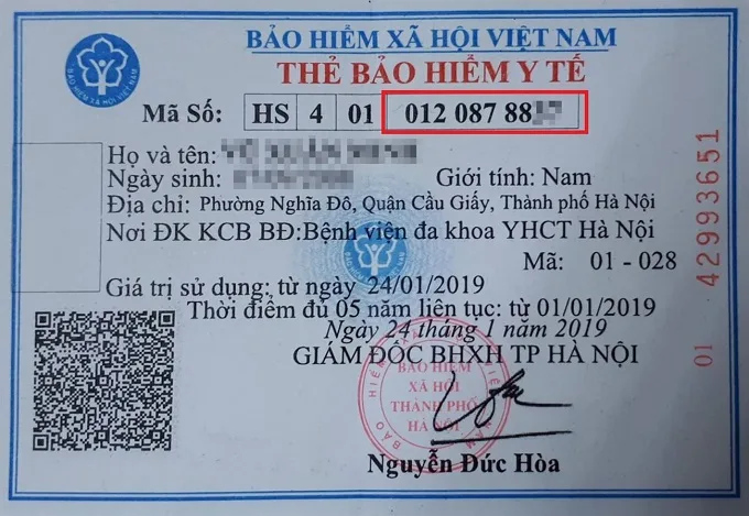 Mã số bảo hiểm xã hội thường đường in trên bảo hiểm y tế, dễ dàng tra cứu qua điện thoại