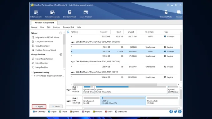 Sử dụng MiniTool Partition Wizard