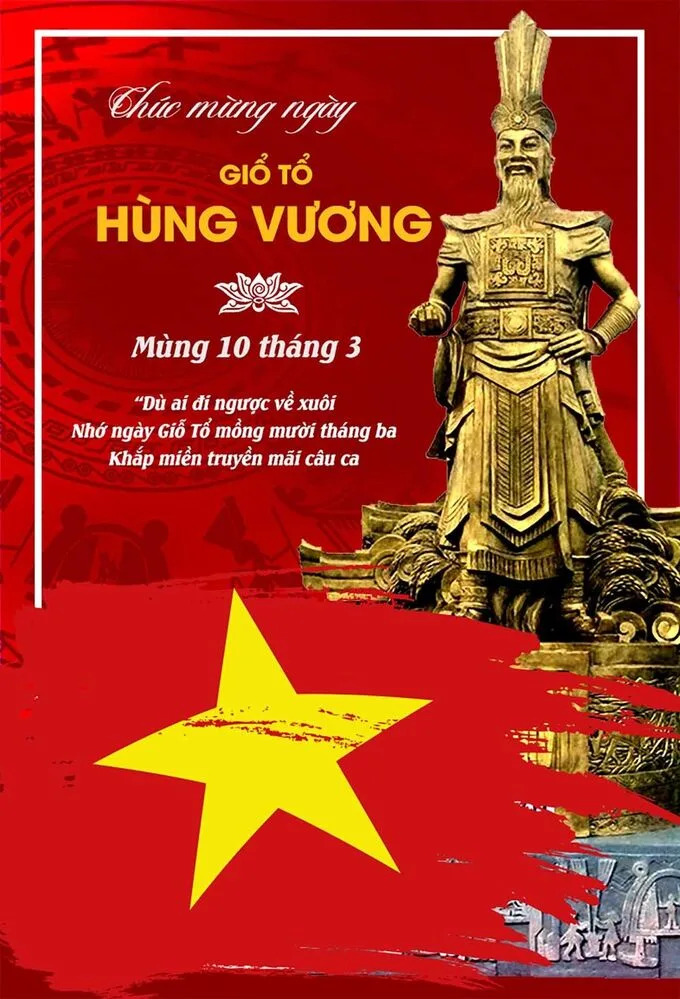 Hình nền Giỗ Tổ Hùng Vương sắc đỏ