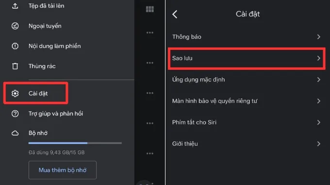 Chuyển dữ liệu từ iPhone sang Android bằng Google Drive