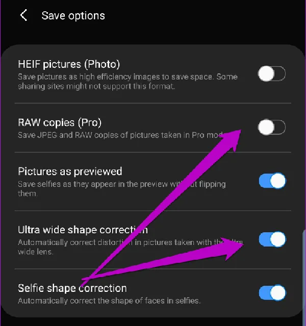 Điều chỉnh tự động ảnh chụp góc rộng trên Galaxy s10 Plus