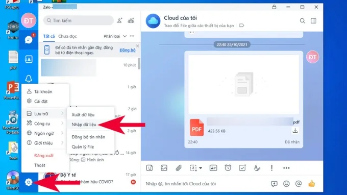Cách khôi phục tin nhắn Zalo đã xóa trên máy tính