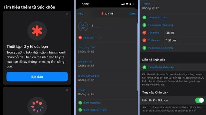 Thiết lập ID Medical (Hồ sơ y tế)