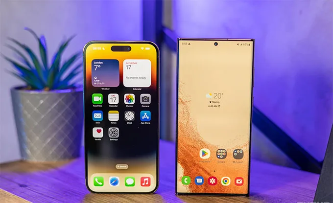 iPhone 14 Pro Max và Galaxy S22 Ultra mang đến chất lượng hiển thị vượt trội