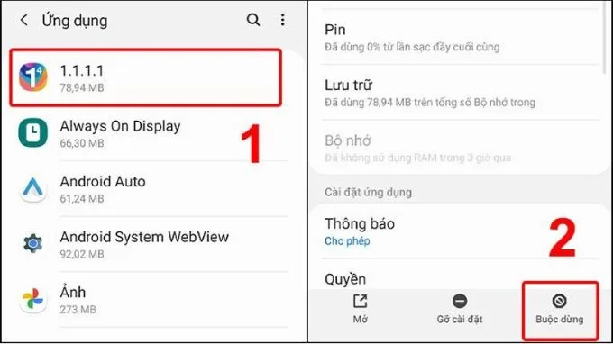 Gỡ bớt ứng dụng để tăng dung lượng trong điện thoại Samsung