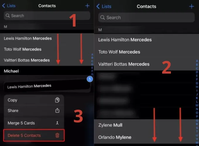 Xóa nhiều liên hệ trong danh bạ iPhone có chọn lọc