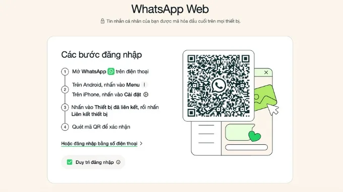 Cách đăng nhập WhatsApp trên các thiết bị