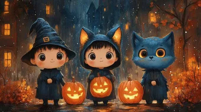 hình nền Halloween hoạt hình