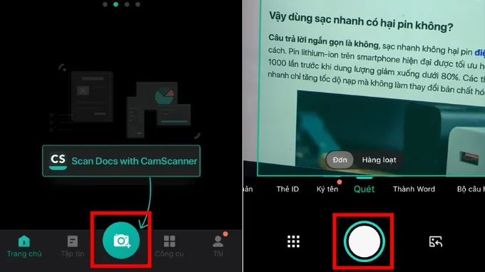 Cách scan tài liệu trên iPhone bằng ứng dụng CamScanner