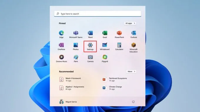 Nhấn Windows I để mở Cài đặt