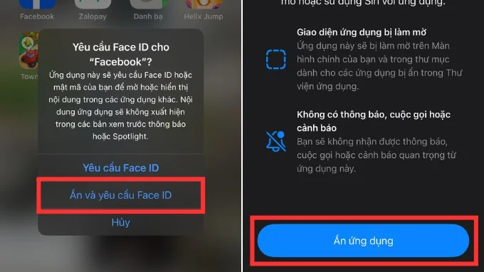 Cách ẩn ứng dụng trên iPhone bằng Face ID 