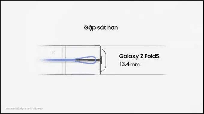 Galaxy Z Fold 5 sở hữu bản lề giọt nước
