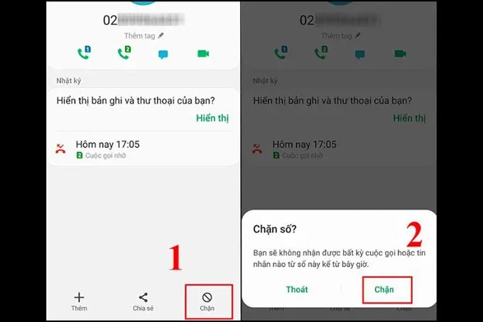 Đối với điện thoại Android
