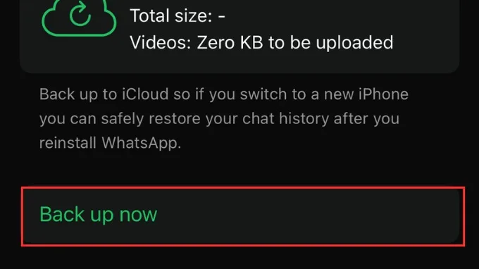 Cách sao lưu tin nhắn trên WhatsApp