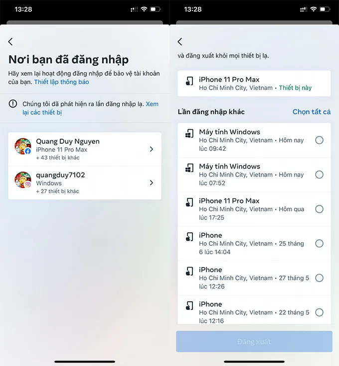 Cách quản lí thiết bị truy cập tài khoản Facebook nhanh chóng hợp lí