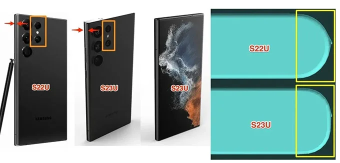 Samsung sẽ tinh chỉnh một vài chi tiết thiết kế trên Galaxy S23 Ultra