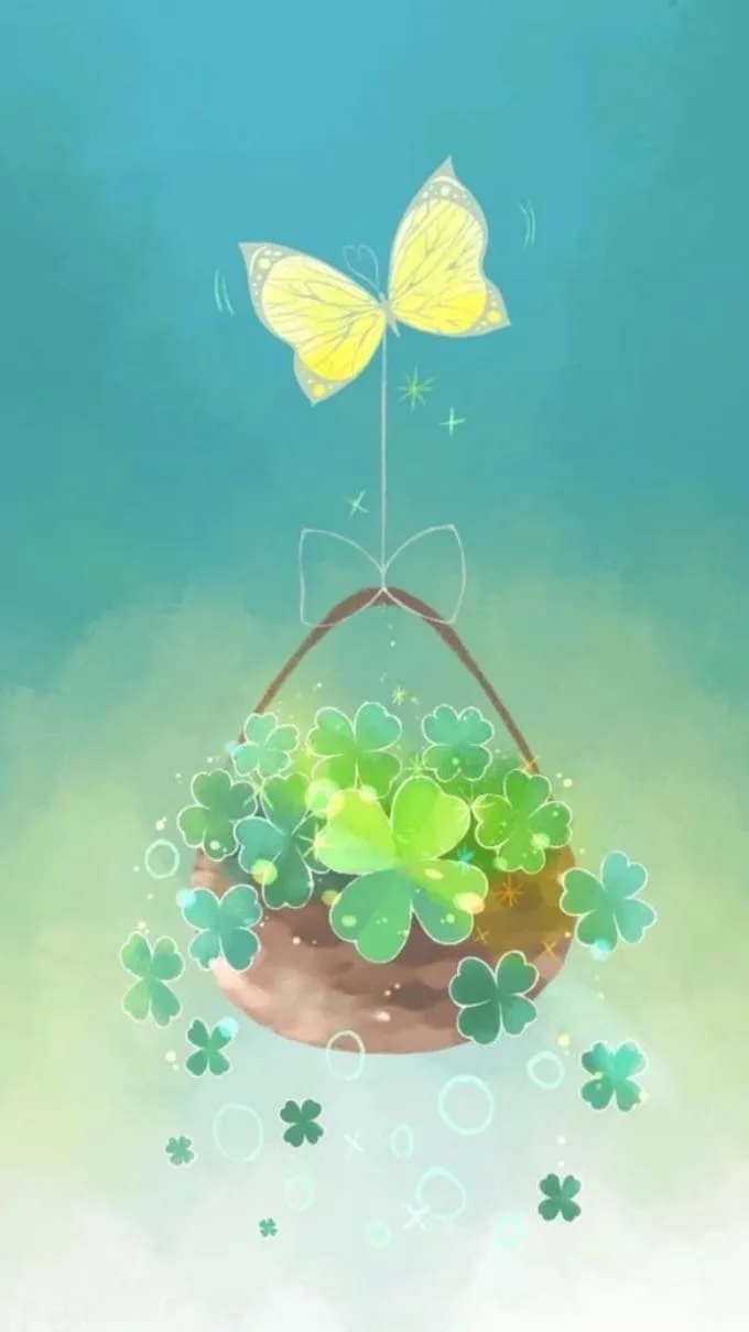 Hình nền cỏ 4 lá may mắn