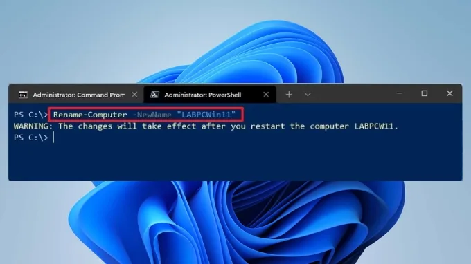 Thay đổi tên máy tính Win 11 bằng PowerShell