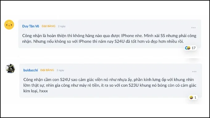 Đánh giá tiêu cực về Galaxy S24 Ultra