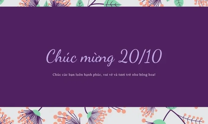 Mẫu thiệp 20/10 đẹp tặng đồng nghiệp, bạn bè