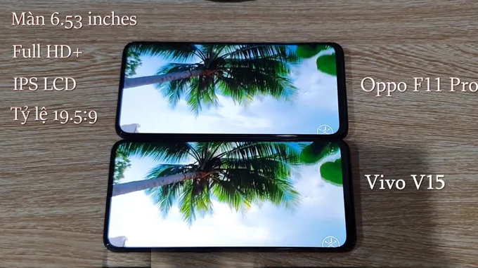 2 điện thoại cũng tương đương nhau khi có cùng kích thước 6,53 inch 