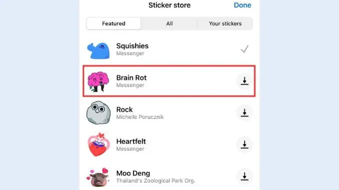 Cách tải nhãn dán trên Messenger cho iPhone