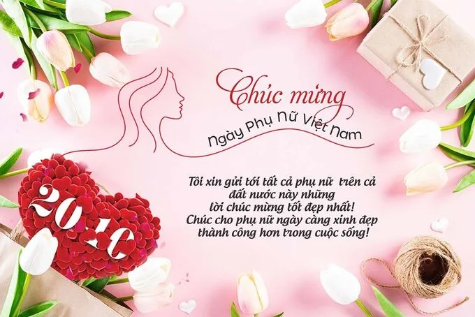 Mẫu thiệp 20/10 đẹp tặng đồng nghiệp, bạn bè