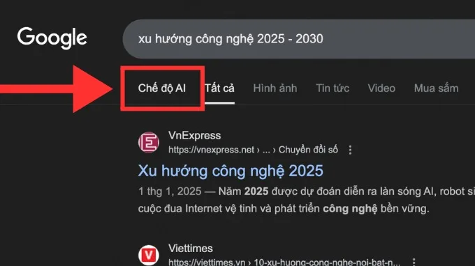 Cách sử dụng chế độ AI của Google trên máy tính