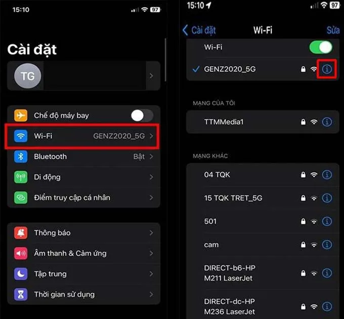 Cách xem mật khẩu wifi đã lưu trên điện thoại iPhone phiên bản iOS mới nhất