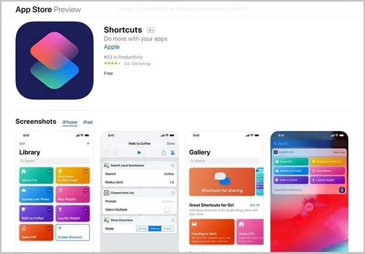 Tải video TikTok không logo qua Shorcuts