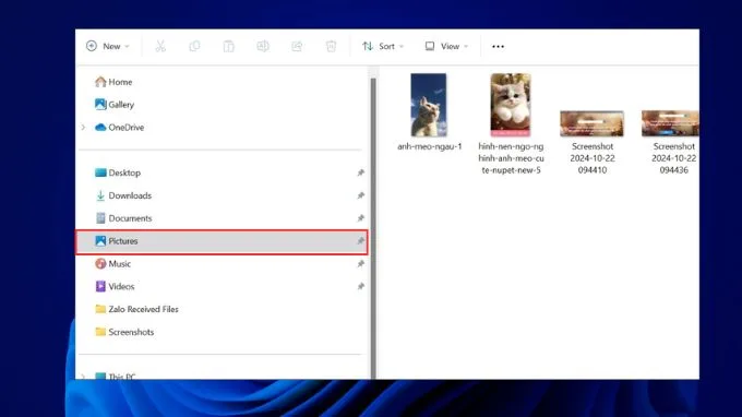 Đổi hình nền trên máy tính Win 11 bằng File Explorer