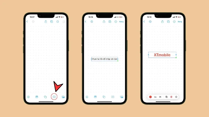 Chọn biểu tượng Text Box - Nhập text