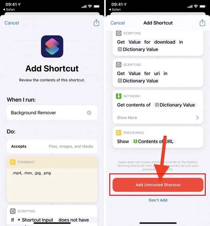 Cài đặt thêm phím tắt Background Remover vào iPhone
