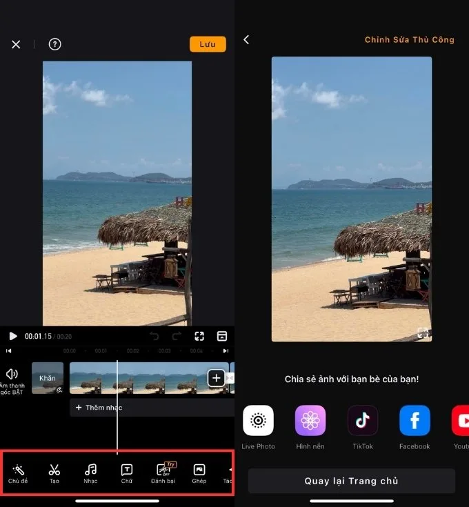 Cắt ghép video trên iPhone bằng ứng dụng Viva Video