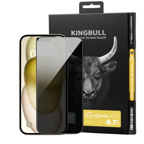 Dán cường lực Mipow Kingbull HD Premium Silk iPhone 15 Pro Max - hình ảnh sản phẩm