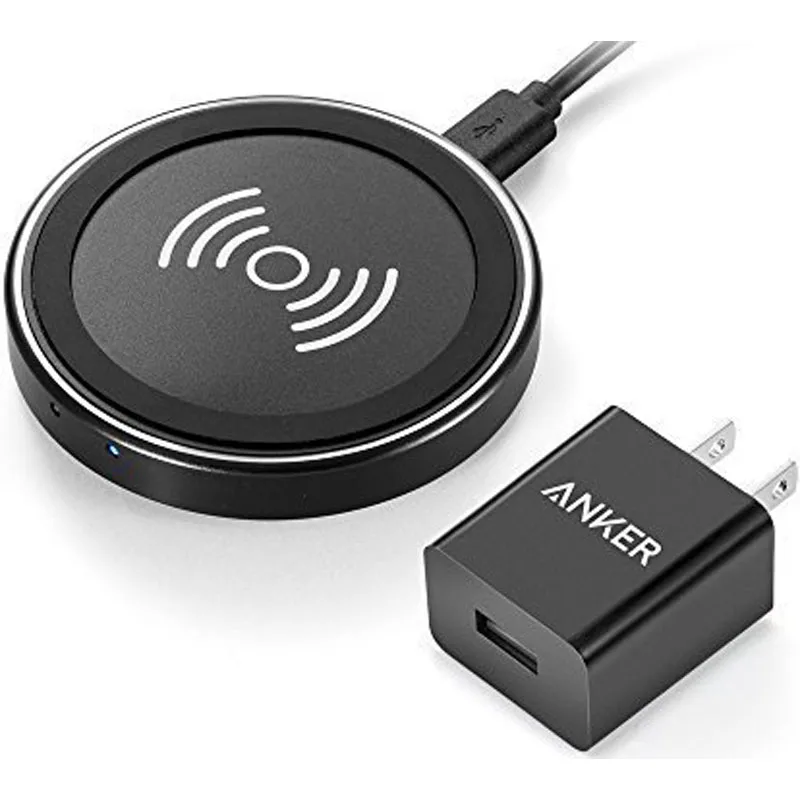 Đế Sạc Không Dây Anker Powerport QI 5W - BLACK + WALL CHARGER 12W - hình ảnh sản phẩm