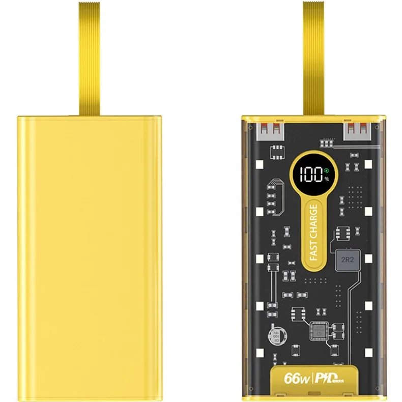 Sạc Dự Phòng Power Bank PD 66W Trong Suốt 20000mAh - hình ảnh sản phẩm