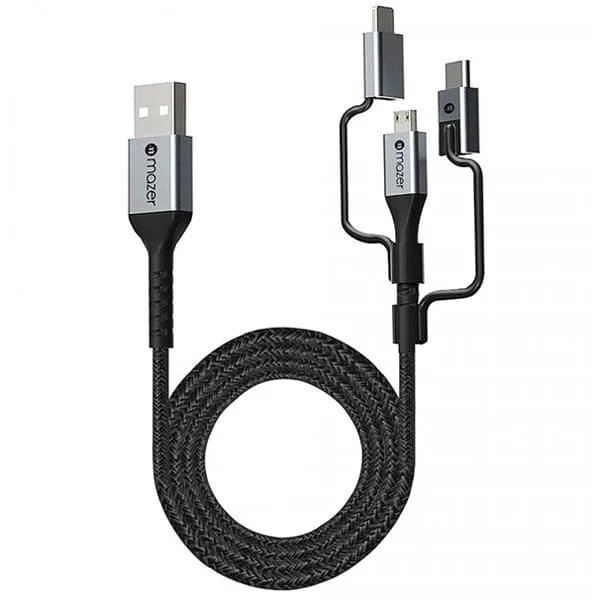 Cáp sạc Mazer Power Link II 3 in 1 USB Fast Charging 1M - hình ảnh sản phẩm