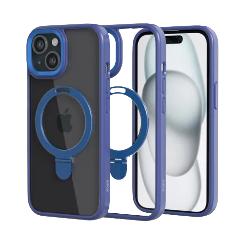 Ốp lưng Mipow Magsafe Stand 2in1 Transparent iPhone 15 - hình ảnh sản phẩm