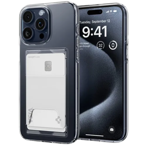 Ốp lưng Spigen Crystal Slot iPhone 15 Pro Max Crystal Clear - hình ảnh sản phẩm