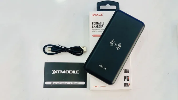 Pin dự phòng iWalk Chic 10000mAh sở hữu thiết kế nhỏ gọn, dễ dàng di chuyển