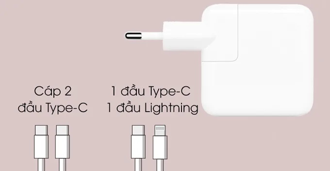 Củ sạc nhanh iPhone 30W USB-C chính hãng linh hoạt