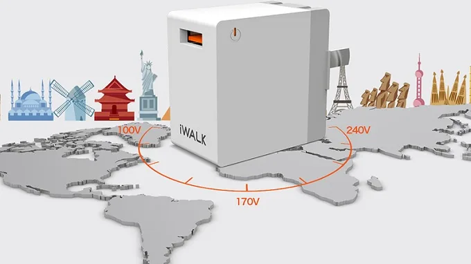 Cốc sạc nhanh iWalk QC 3.0 có dải điện áp rộng
