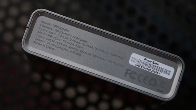 Pin dự phòng MacBook Energizer 20.000 mAh - XP20001PDWE đạt nhiều chứng nhận an toàn như FCC, EC....