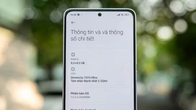 Cấu hình Xiaomi Redmi Note 14 5G 256GB Chính hãng được trang bị con chip Mediatek Dimensity 7025 Ultra