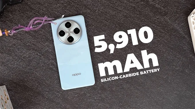 Điện thoại được trang bị viên pin có dung lượng 5.910mAh
