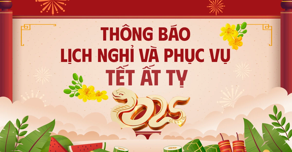 Thông báo: Lịch nghỉ và phục vụ Tết Nguyên Đán Ất Tỵ 2025 tại XTmobile